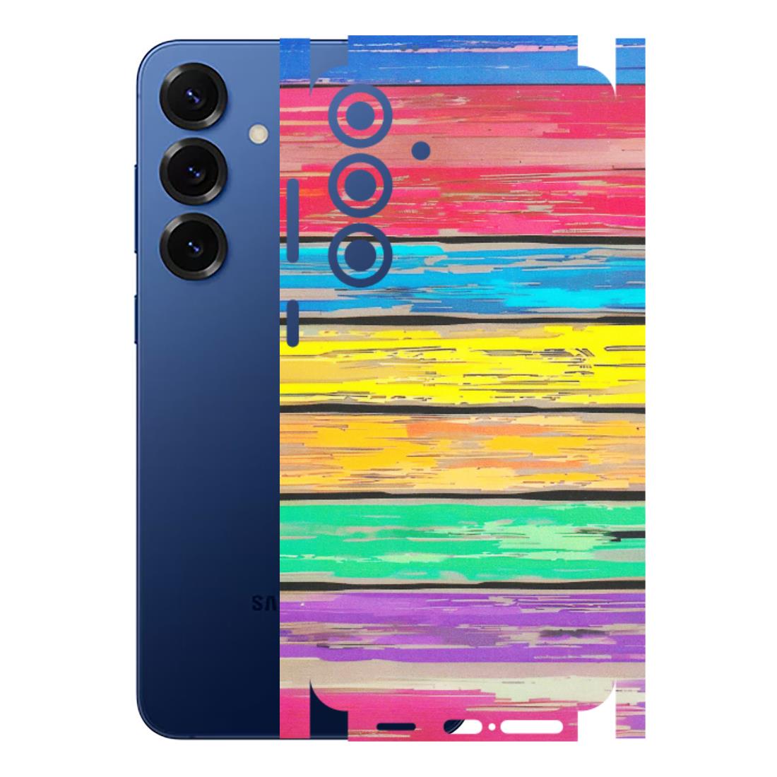 Samsung A/S Series Phone Skins (All Models) - Multi Colour Wooden Wall - Matte Finish (M-96) Samsung Galaxy S25 Plus