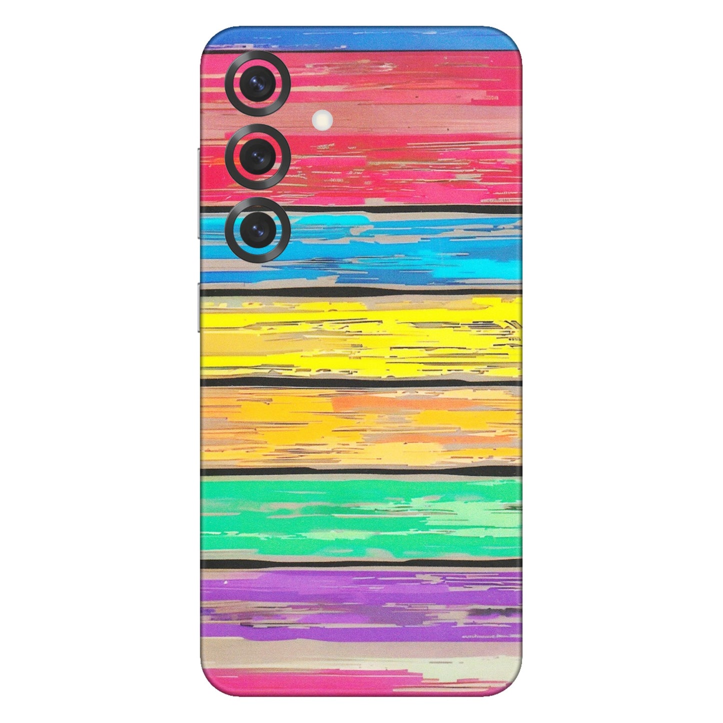 Samsung A/S Series Phone Skins (All Models) - Multi Colour Wooden Wall - Matte Finish (M-96) Samsung Galaxy S25 Plus
