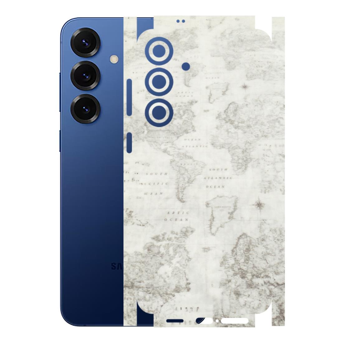 Samsung A/S Series Phone Skins (All Models) - World Travel Map - Transparent Finish (T-04) Samsung Galaxy S25 Plus