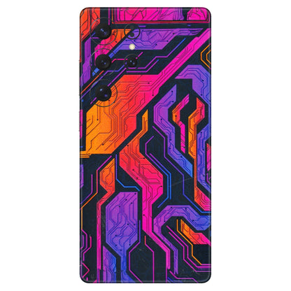 Samsung A/S Series Phone Skins (All Models) - Tech Circuits Futuristic - 3D Embossed Finish (L-07) Samsung Galaxy S25 Ultra (5G)