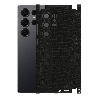 Samsung A/S Series Phone Skins (All Models) - Snake Leather Black - 3D Embossed Finish (L-107) Samsung Galaxy S25 Ultra (5G)