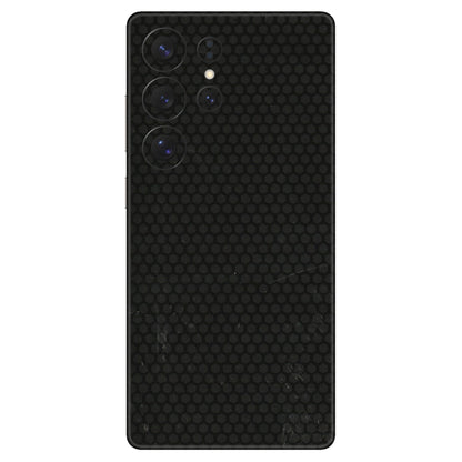 Samsung A/S Series Phone Skins (All Models) - Black honeycomb - 3D Embossed Finish (L-114) Samsung Galaxy S25 Ultra (5G)