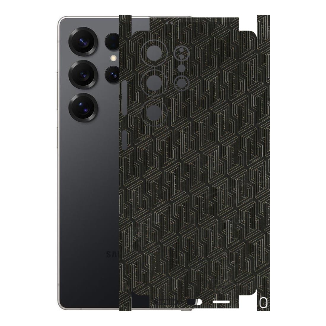 Samsung A/S Series Phone Skins (All Models) - Black Abstract Pattern - 3D Embossed Finish (L-117) Samsung Galaxy S25 Ultra (5G)