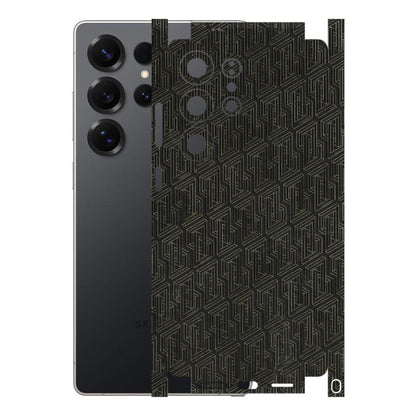 Samsung A/S Series Phone Skins (All Models) - Black Abstract Pattern - 3D Embossed Finish (L-117) Samsung Galaxy S25 Ultra (5G)