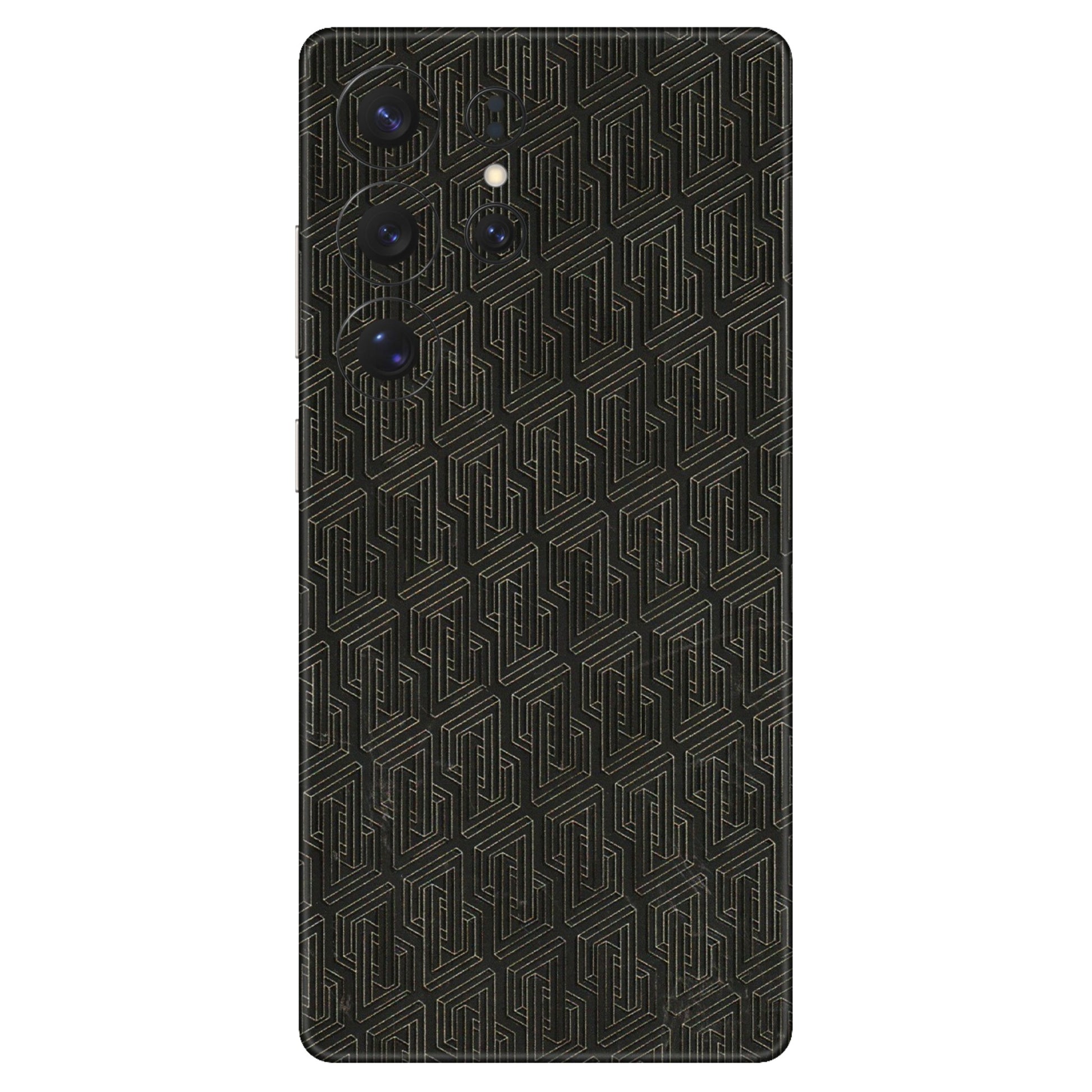 Samsung A/S Series Phone Skins (All Models) - Black Abstract Pattern - 3D Embossed Finish (L-117) Samsung Galaxy S25 Ultra (5G)
