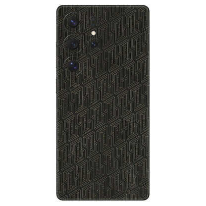 Samsung A/S Series Phone Skins (All Models) - Black Abstract Pattern - 3D Embossed Finish (L-117) Samsung Galaxy S25 Ultra (5G)