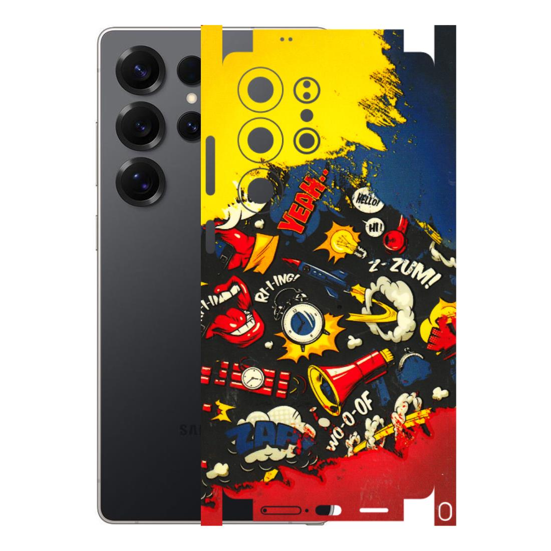 Samsung A/S Series Phone Skins (All Models) - Pacific Doodle Art - 3D Embossed Finish (L-120) Samsung Galaxy S25 Ultra (5G)