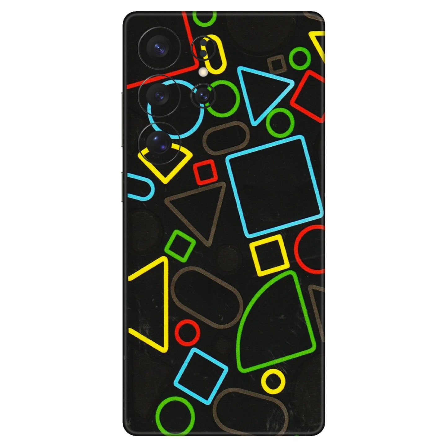 Samsung A/S Series Phone Skins (All Models) - Black Shapes - 3D Embossed Finish (L-131) Samsung Galaxy S25 Ultra (5G)