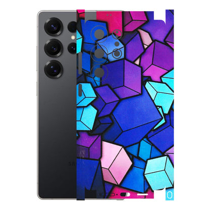 Samsung A/S Series Phone Skins (All Models) - Cube Doodle - 3D Embossed Finish (L-141) Samsung Galaxy S25 Ultra (5G)