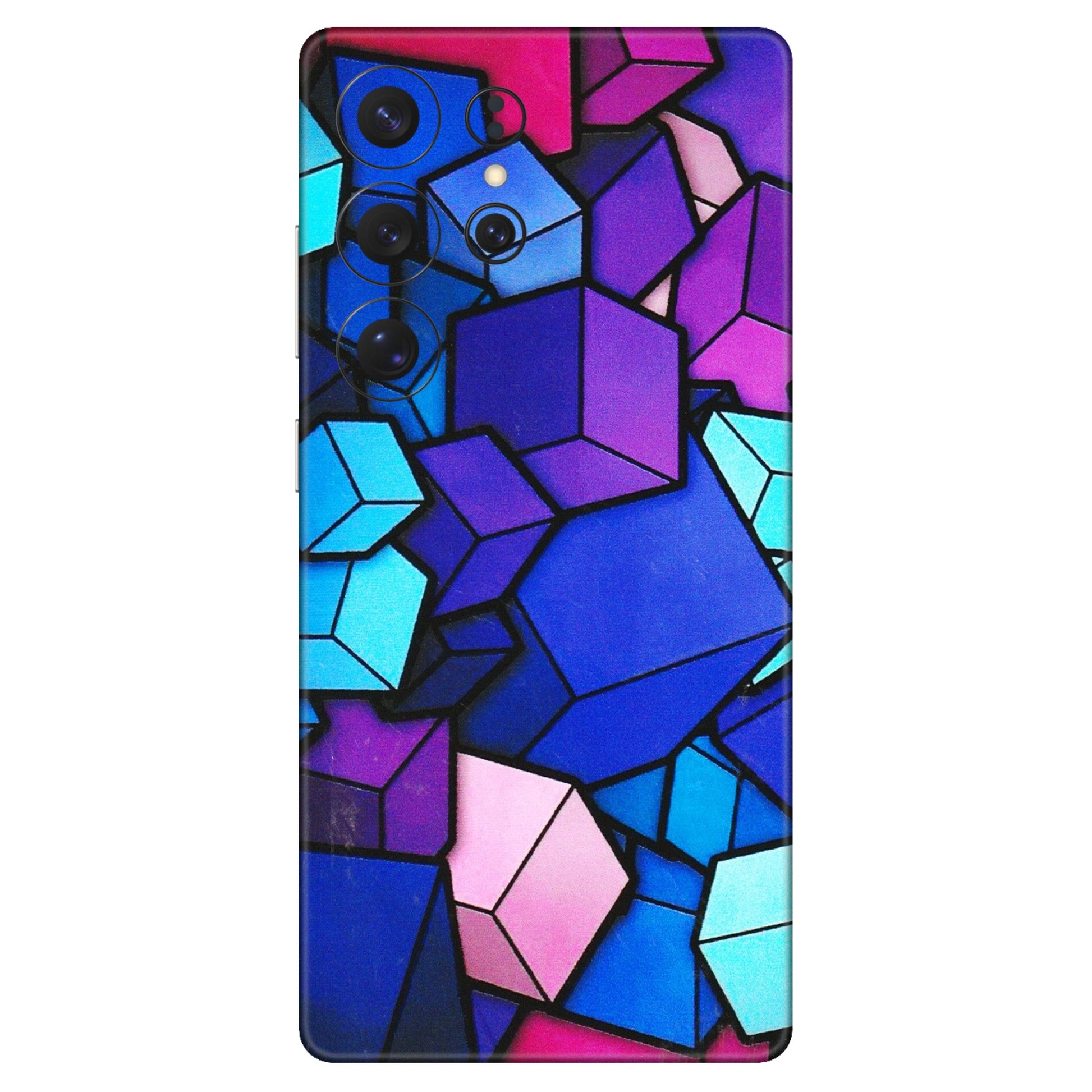 Samsung A/S Series Phone Skins (All Models) - Cube Doodle - 3D Embossed Finish (L-141) Samsung Galaxy S25 Ultra (5G)