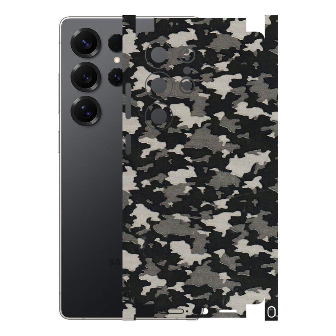 Samsung A/S Series Phone Skins (All Models) - Black/Grey Camoflaunge - 3D Embossed Finish (L-142) Samsung Galaxy S25 Ultra (5G)