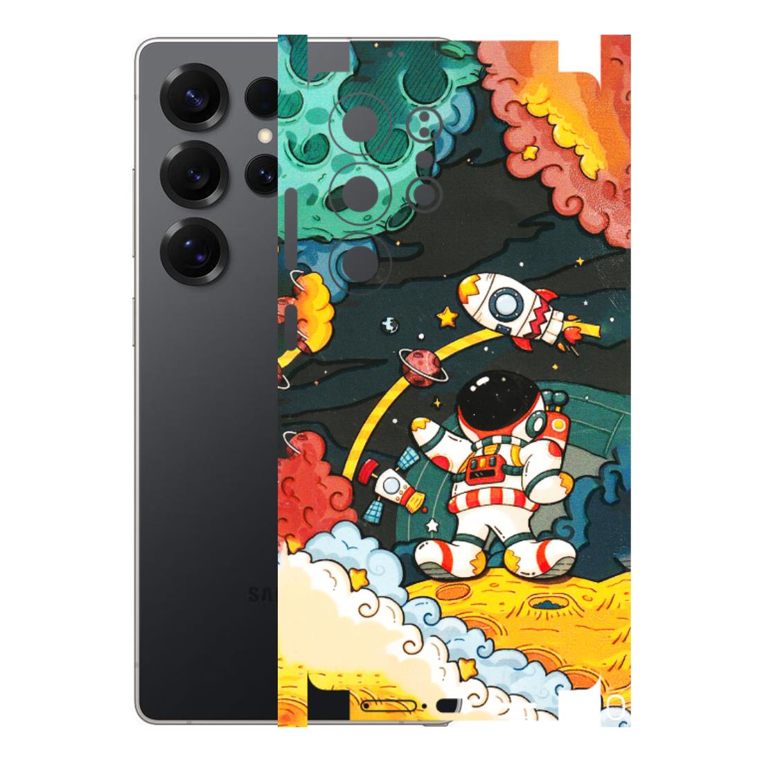 Samsung A/S Series Phone Skins (All Models) - Astronauts & Spaceship - 3D Embossed Finish (L-145) Samsung Galaxy S25 Ultra (5G)
