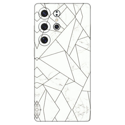 Samsung A/S Series Phone Skins (All Models) - Luxury White Marble Effect - 3D Embossed Finish (L-168) Samsung Galaxy S25 Ultra (5G)