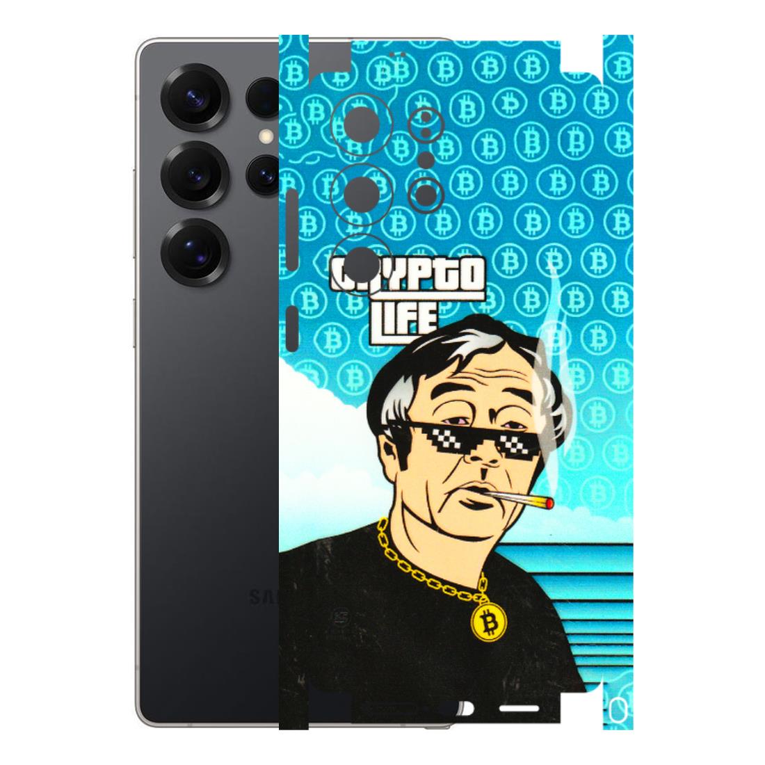 Samsung A/S Series Phone Skins (All Models) - Crypto Thug Life - 3D Embossed Finish (L-179) Samsung Galaxy S25 Ultra (5G)