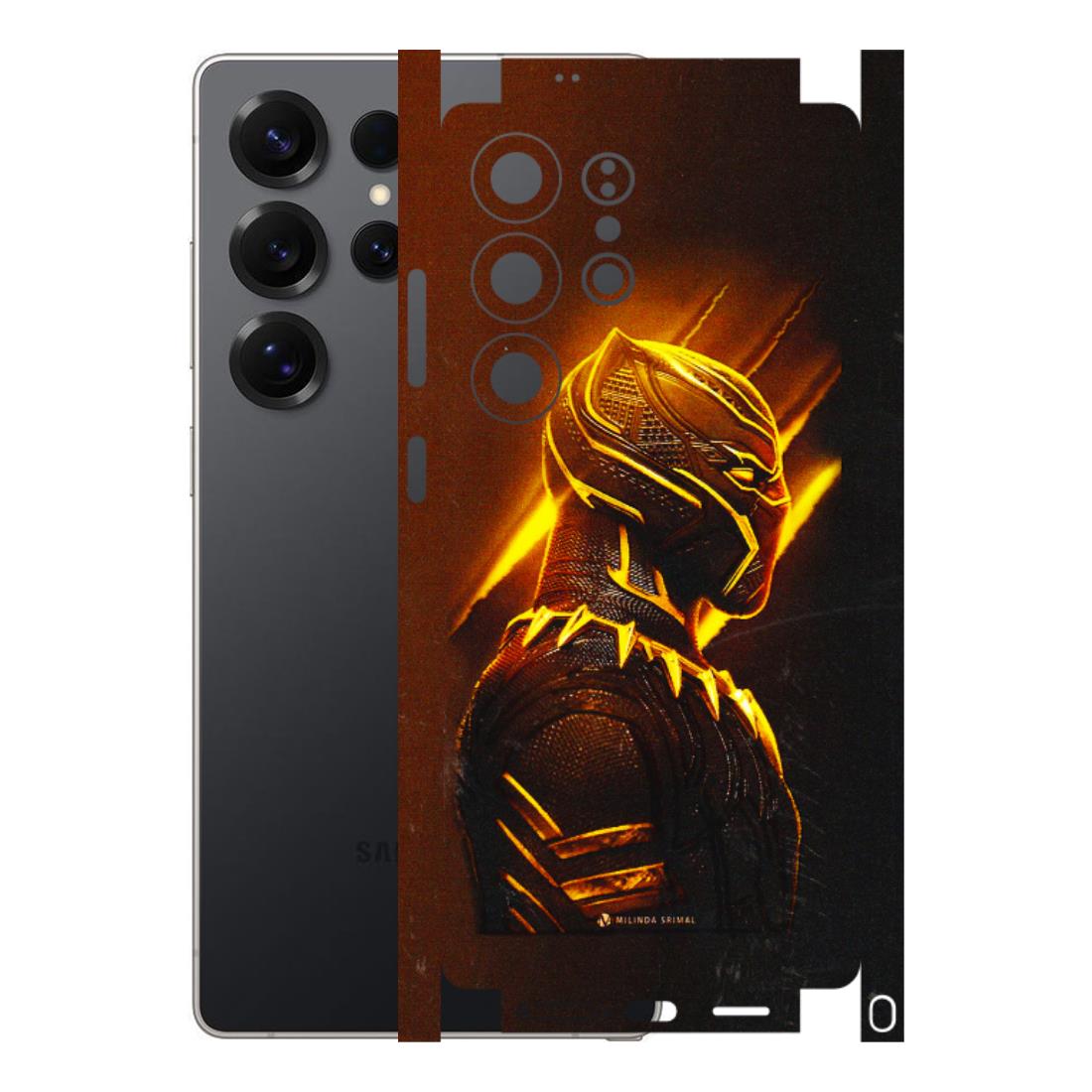 Samsung A/S Series Phone Skins (All Models) - Gold Black Panther - 3D Embossed Finish (L-181) Samsung Galaxy S25 Ultra (5G)
