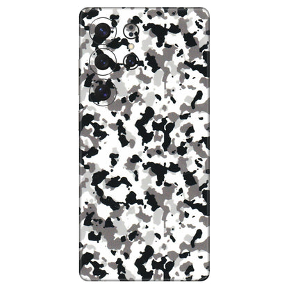 Samsung A/S Series Phone Skins (All Models) - White Black Camouflage - 3D Embossed Finish (L-18) Samsung Galaxy S25 Ultra (5G)