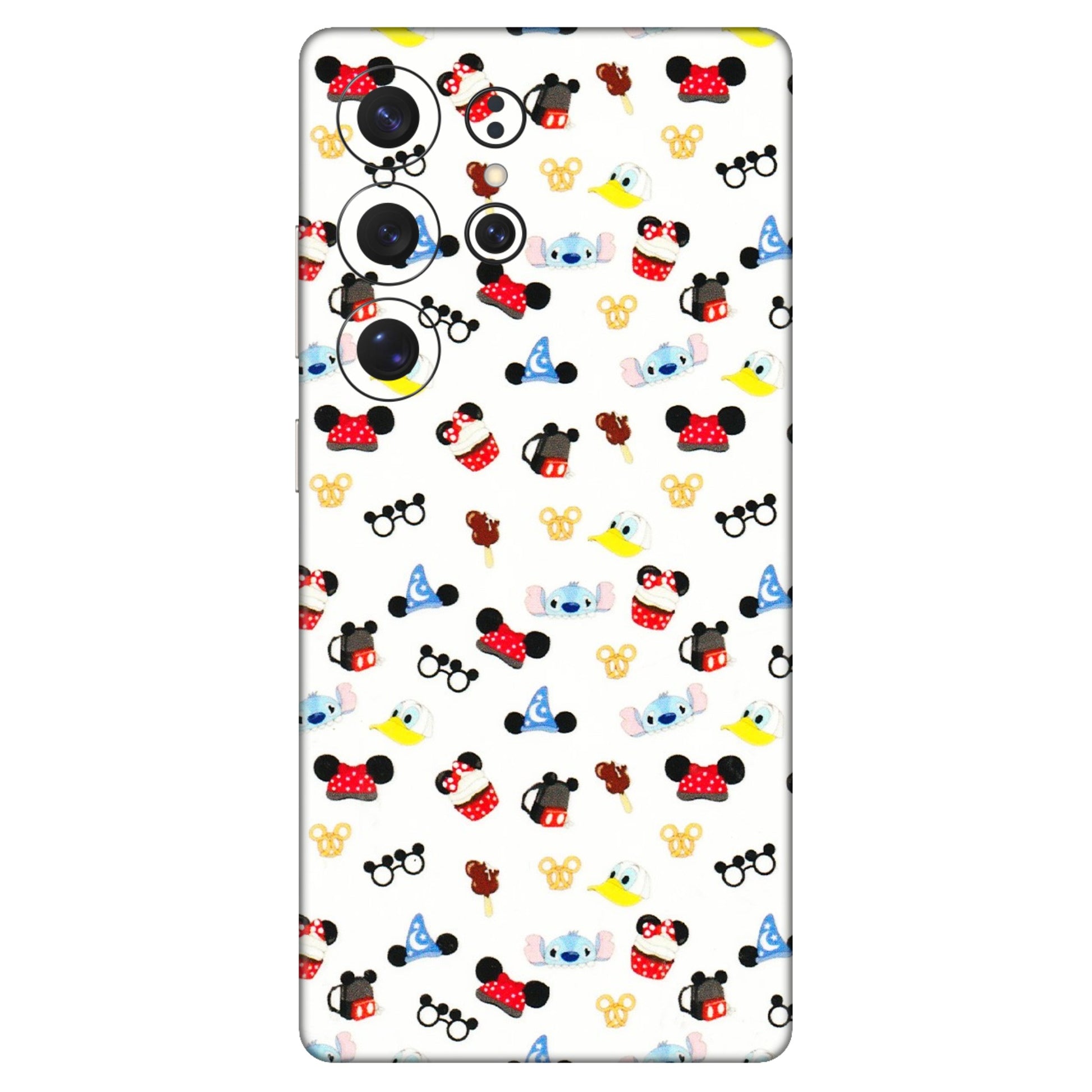 Samsung A/S Series Phone Skins (All Models) - Minnie Mouse & Donald Doodles s - 3D Embossed Finish (L-194) Samsung Galaxy S25 Ultra (5G)