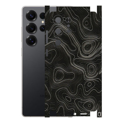 Samsung A/S Series Phone Skins (All Models) - Black Swirl - 3D Embossed Finish (L-196) Samsung Galaxy S25 Ultra (5G)
