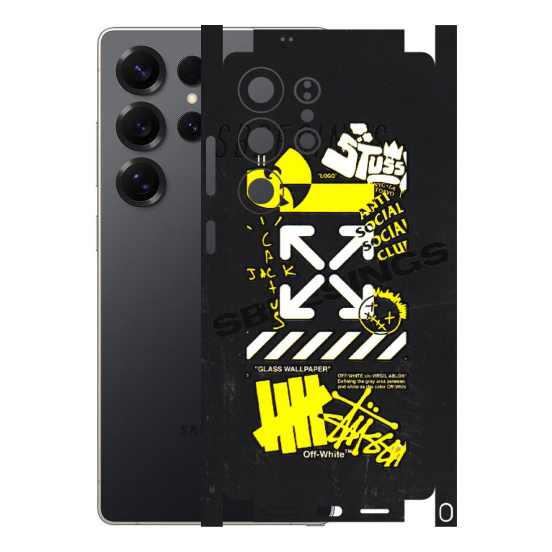 Samsung A/S Series Phone Skins (All Models) - Anti Social Graffiti - 3D Embossed Finish (L-198) Samsung Galaxy S25 Ultra (5G)