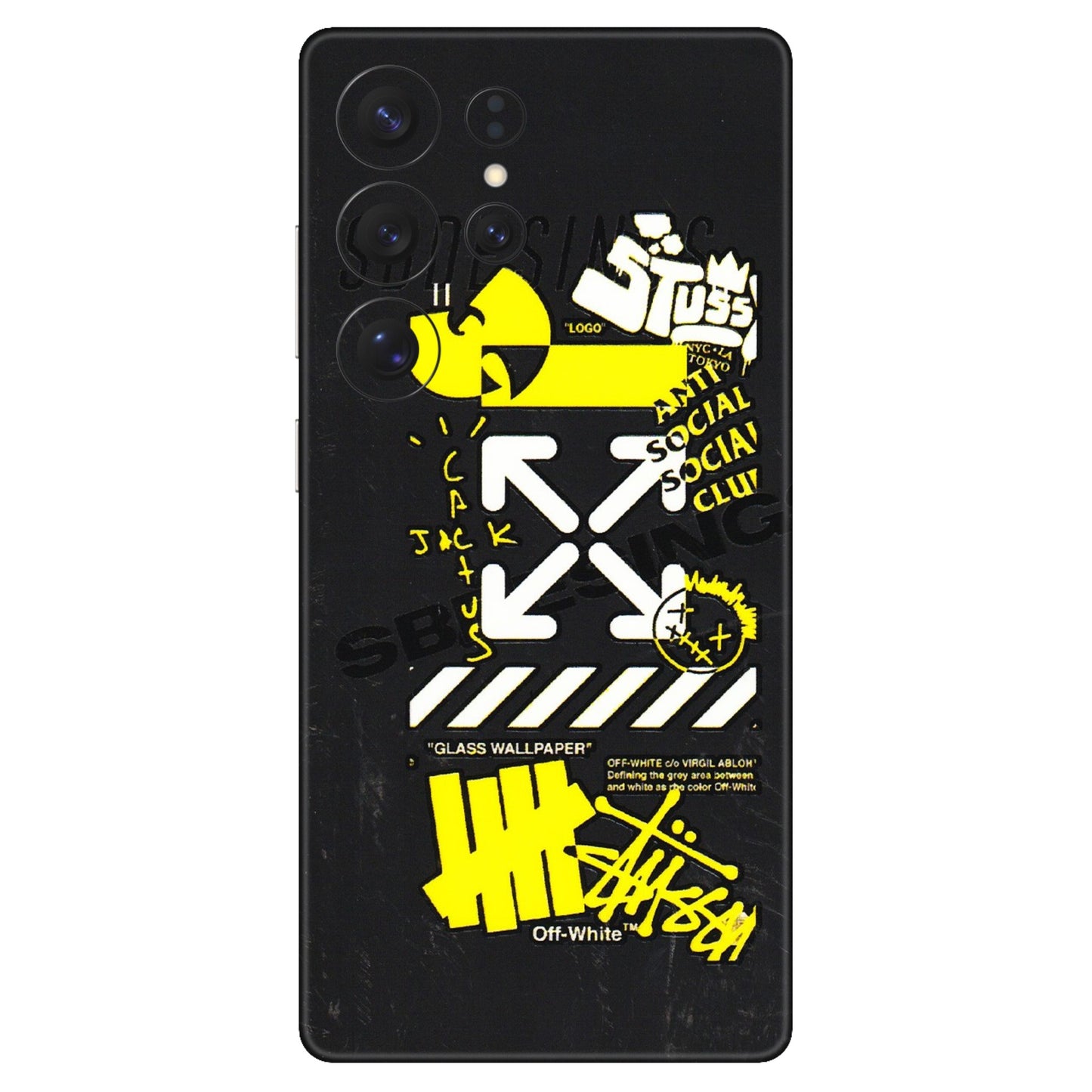 Samsung A/S Series Phone Skins (All Models) - Anti Social Graffiti - 3D Embossed Finish (L-198) Samsung Galaxy S25 Ultra (5G)