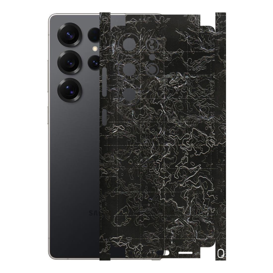 Samsung A/S Series Phone Skins (All Models) - Black map Texture - 3D Embossed Finish (L-201) Samsung Galaxy S25 Ultra (5G)