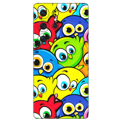 Samsung A/S Series Phone Skins (All Models) - Cute Fluffy Birds - 3D Embossed Finish (L-213) Samsung Galaxy S25 Ultra (5G)