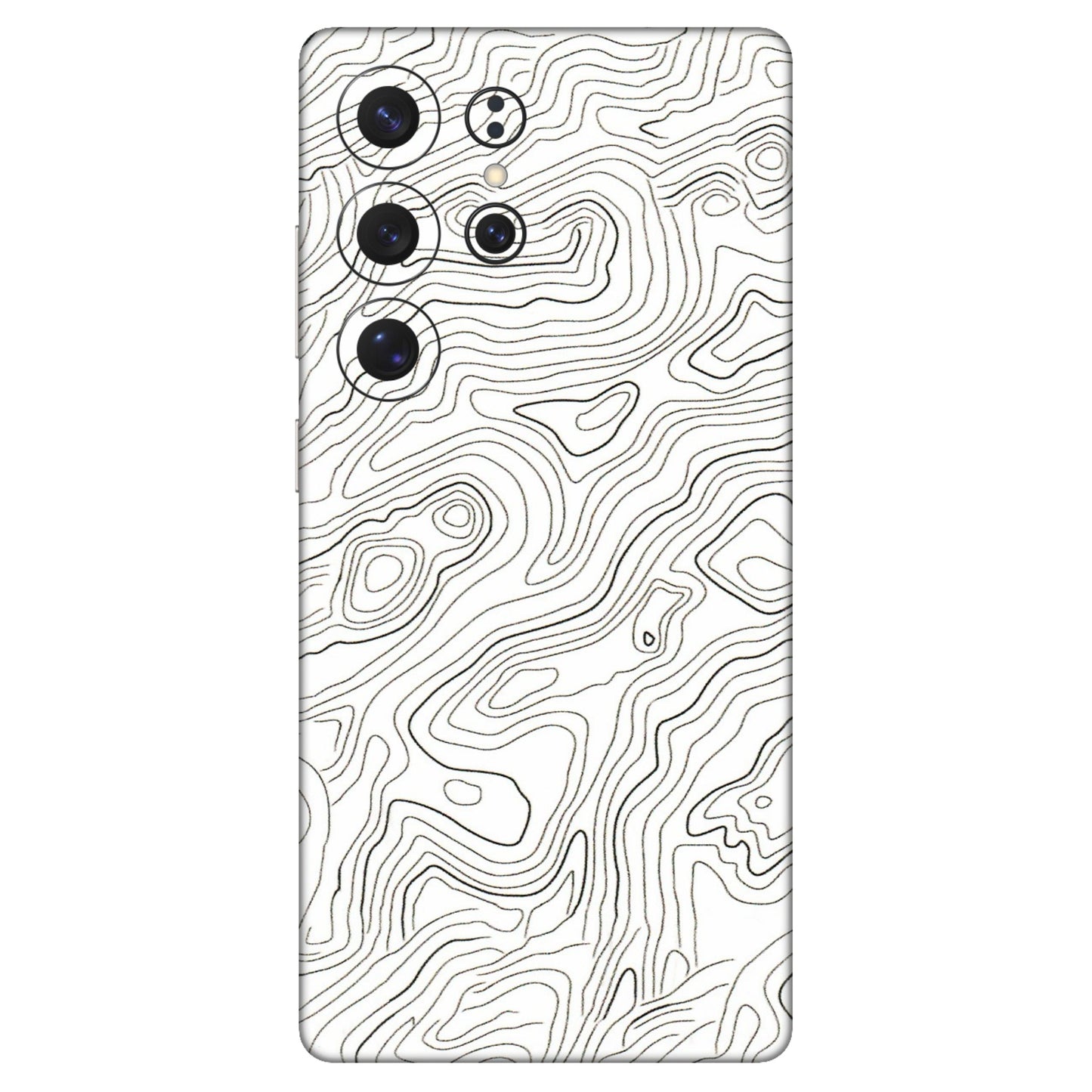 Samsung A/S Series Phone Skins (All Models) - White Black Swirls - 3D Embossed Finish (L-219) Samsung Galaxy S25 Ultra (5G)