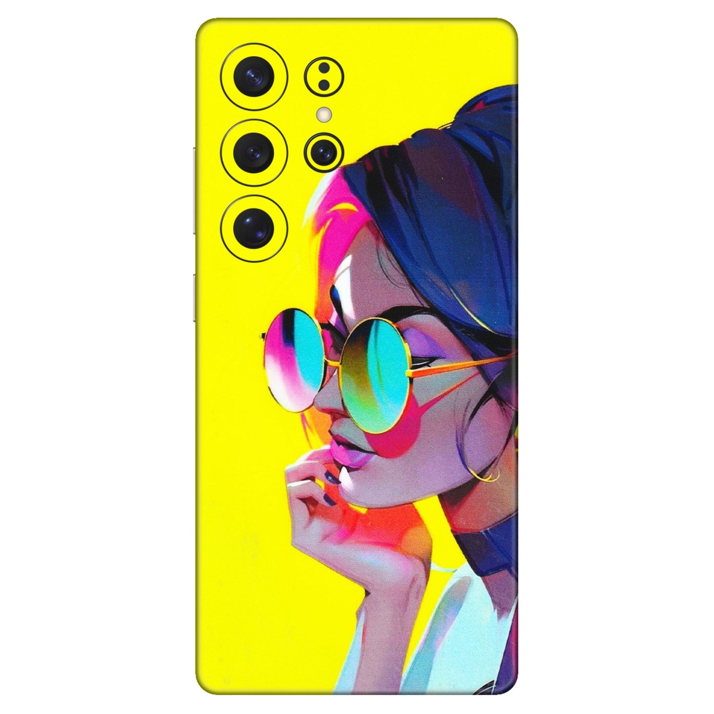 Samsung A/S Series Phone Skins (All Models) - Bold Stylish Girl - 3D Embossed Finish (L-222) Samsung Galaxy S25 Ultra (5G)