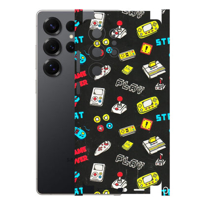 Samsung A/S Series Phone Skins (All Models) - Gaming Doodles - 3D Embossed Finish (L-224) Samsung Galaxy S25 Ultra (5G)