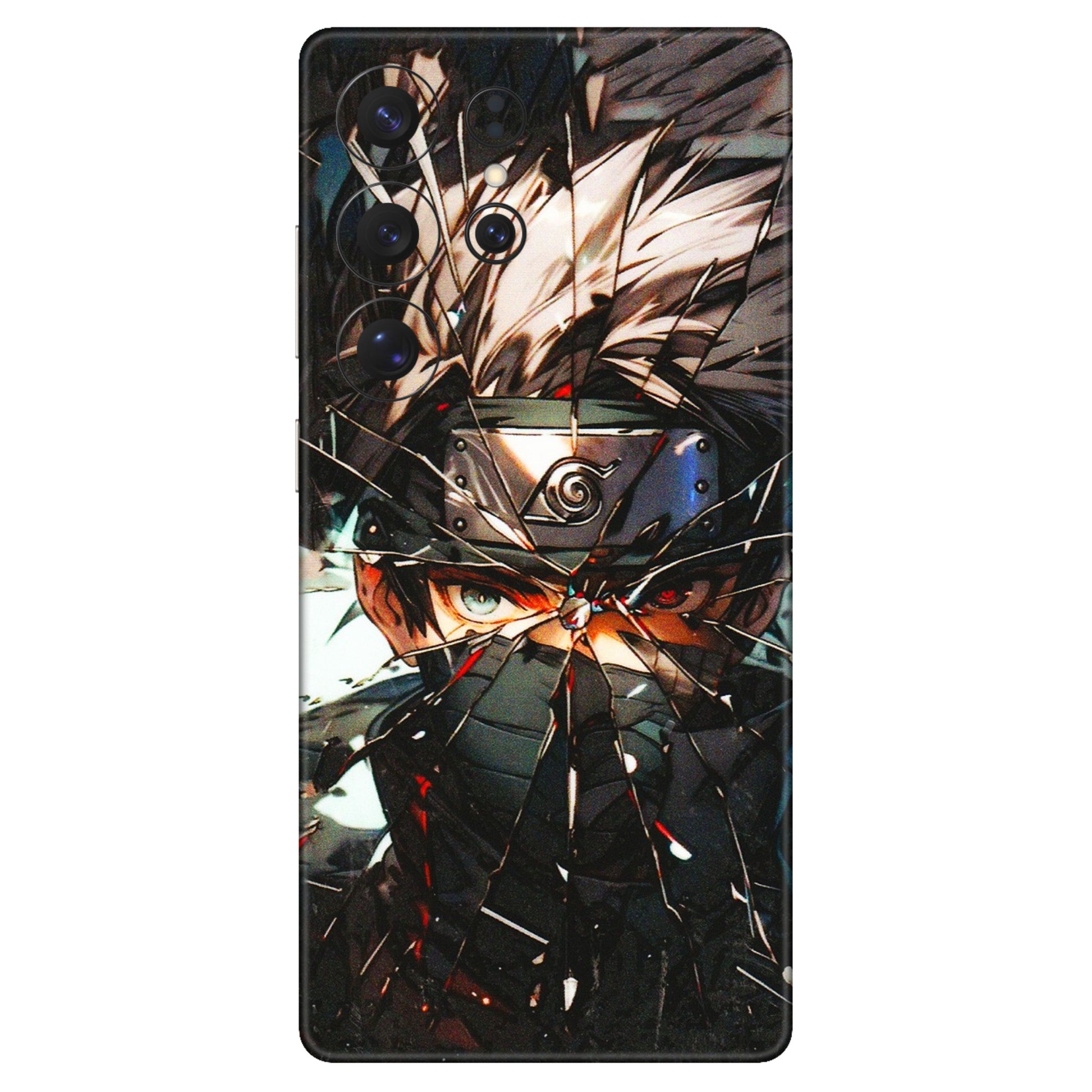 Samsung A/S Series Phone Skins (All Models) - Kakashi Shattered Glass Effect - 3D Embossed Finish (L-237) Samsung Galaxy S25 Ultra (5G)