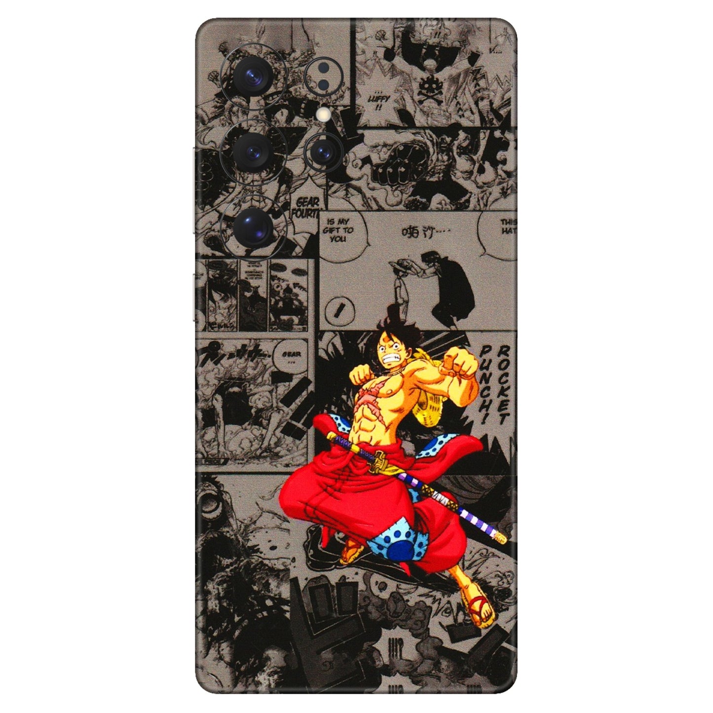 Samsung A/S Series Phone Skins (All Models) - One Piece Rocket Punch Manga - 3D Embossed Finish (L-25) Samsung Galaxy S25 Ultra (5G)