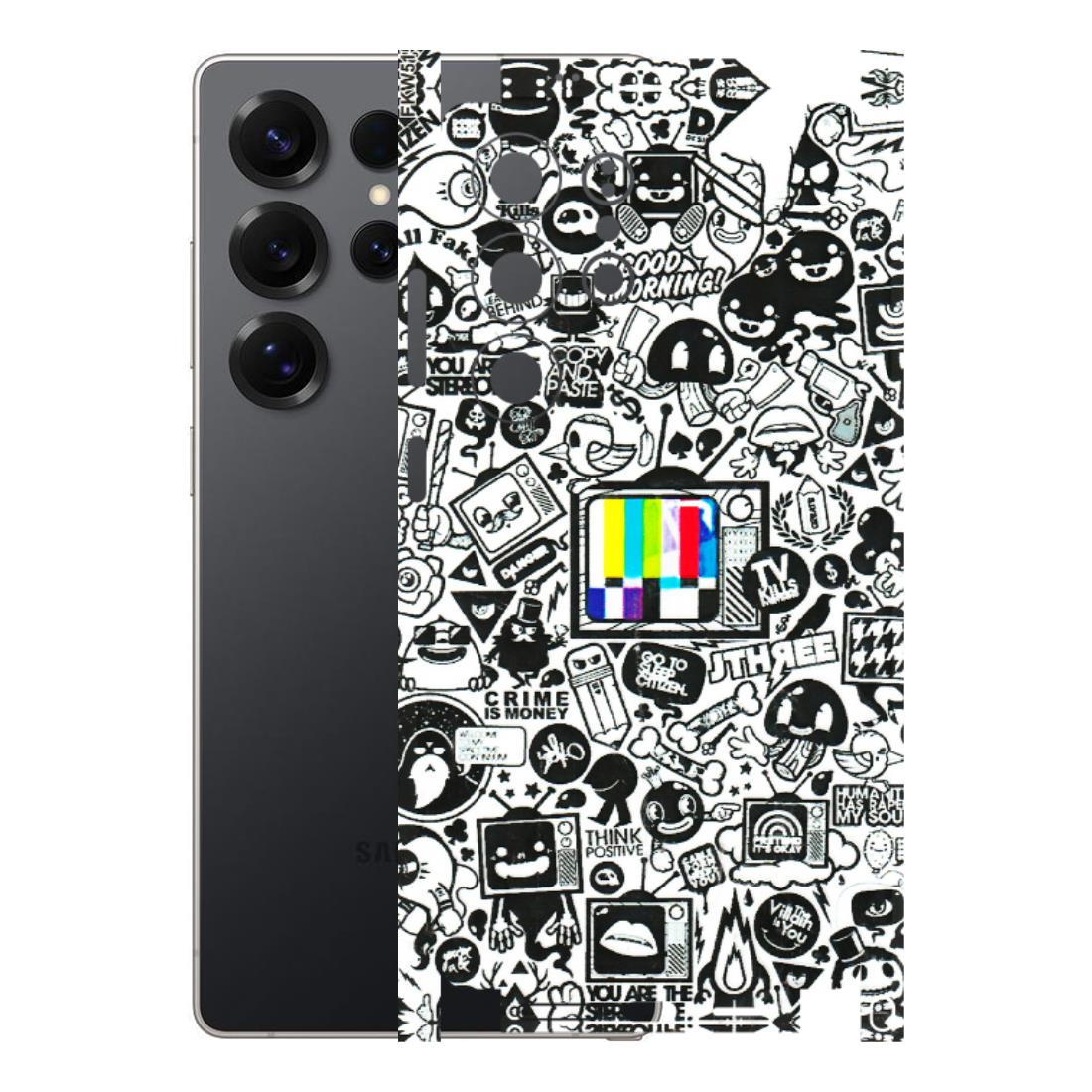 Samsung A/S Series Phone Skins (All Models) - Doodles Positive Art - 3D Embossed Finish (L-263) Samsung Galaxy S25 Ultra (5G)