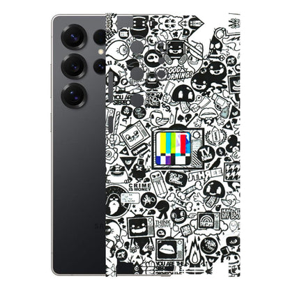 Samsung A/S Series Phone Skins (All Models) - Doodles Positive Art - 3D Embossed Finish (L-263) Samsung Galaxy S25 Ultra (5G)