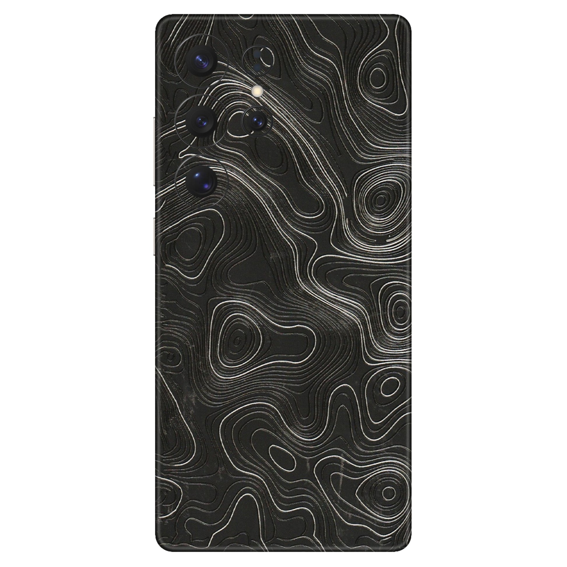 Samsung A/S Series Phone Skins (All Models) - Abstract White Line Map - 3D Embossed Finish (L-269) Samsung Galaxy S25 Ultra (5G)
