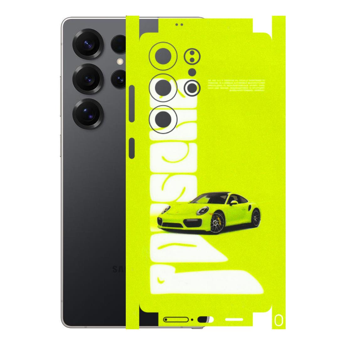 Samsung A/S Series Phone Skins (All Models) - Lime Green Porche - 3D Embossed Finish (L-30) Samsung Galaxy S25 Ultra (5G)