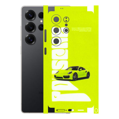Samsung A/S Series Phone Skins (All Models) - Lime Green Porche - 3D Embossed Finish (L-30) Samsung Galaxy S25 Ultra (5G)