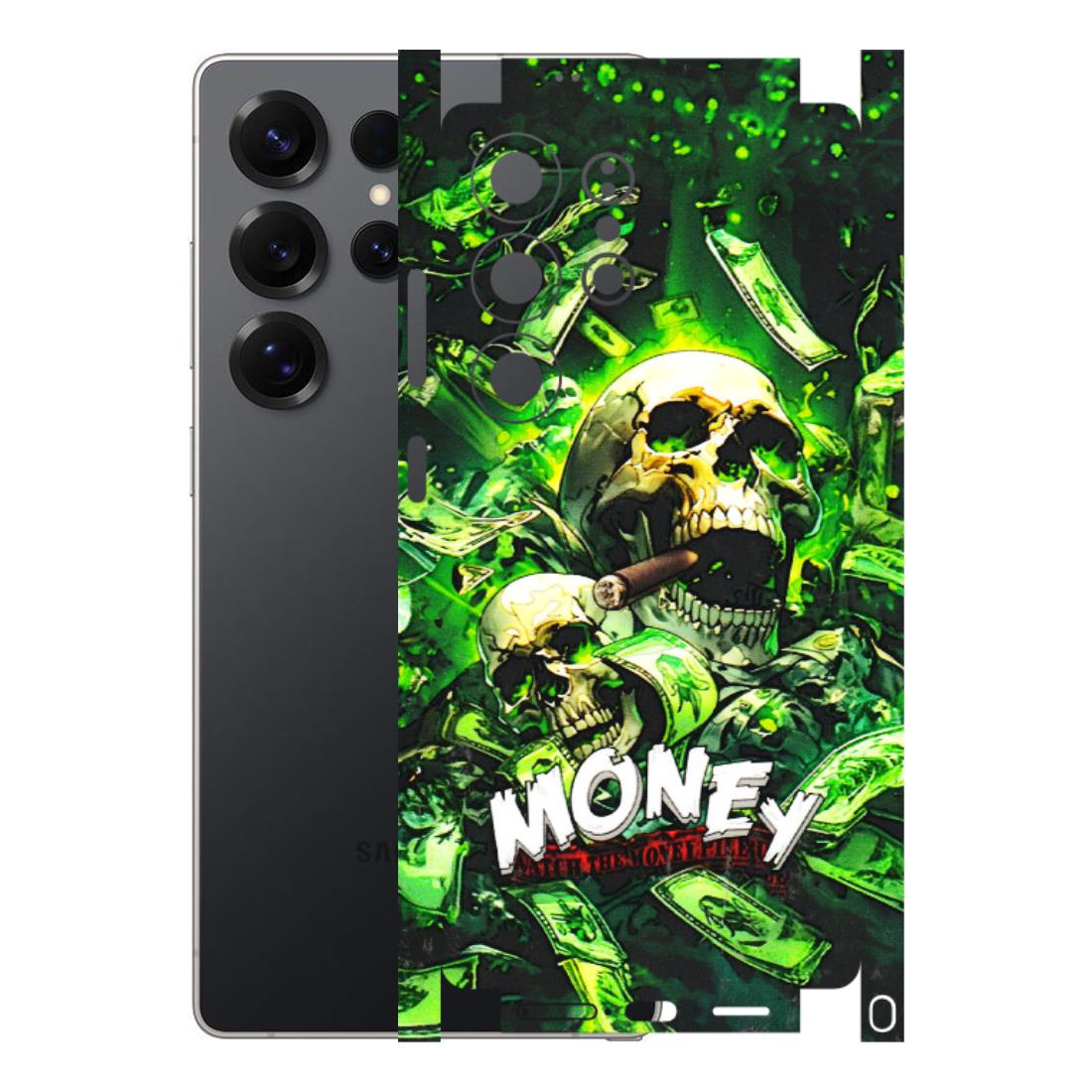 Samsung A/S Series Phone Skins (All Models) - Skull Money - 3D Embossed Finish (L-303) Samsung Galaxy S25 Ultra (5G)