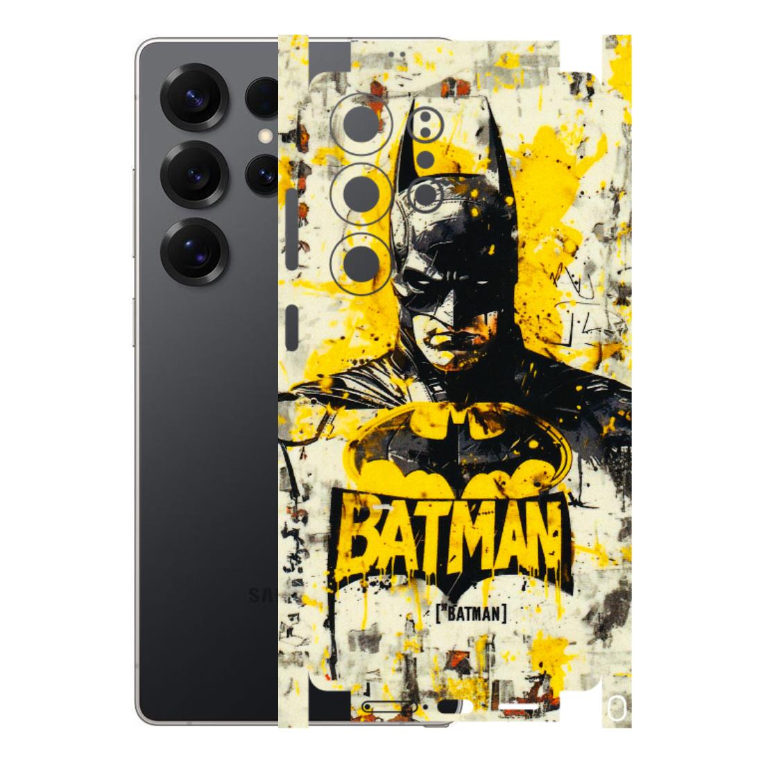 Samsung A/S Series Phone Skins (All Models) - Batman Yellow BT - 3D Embossed Finish (L-304) Samsung Galaxy S25 Ultra (5G)
