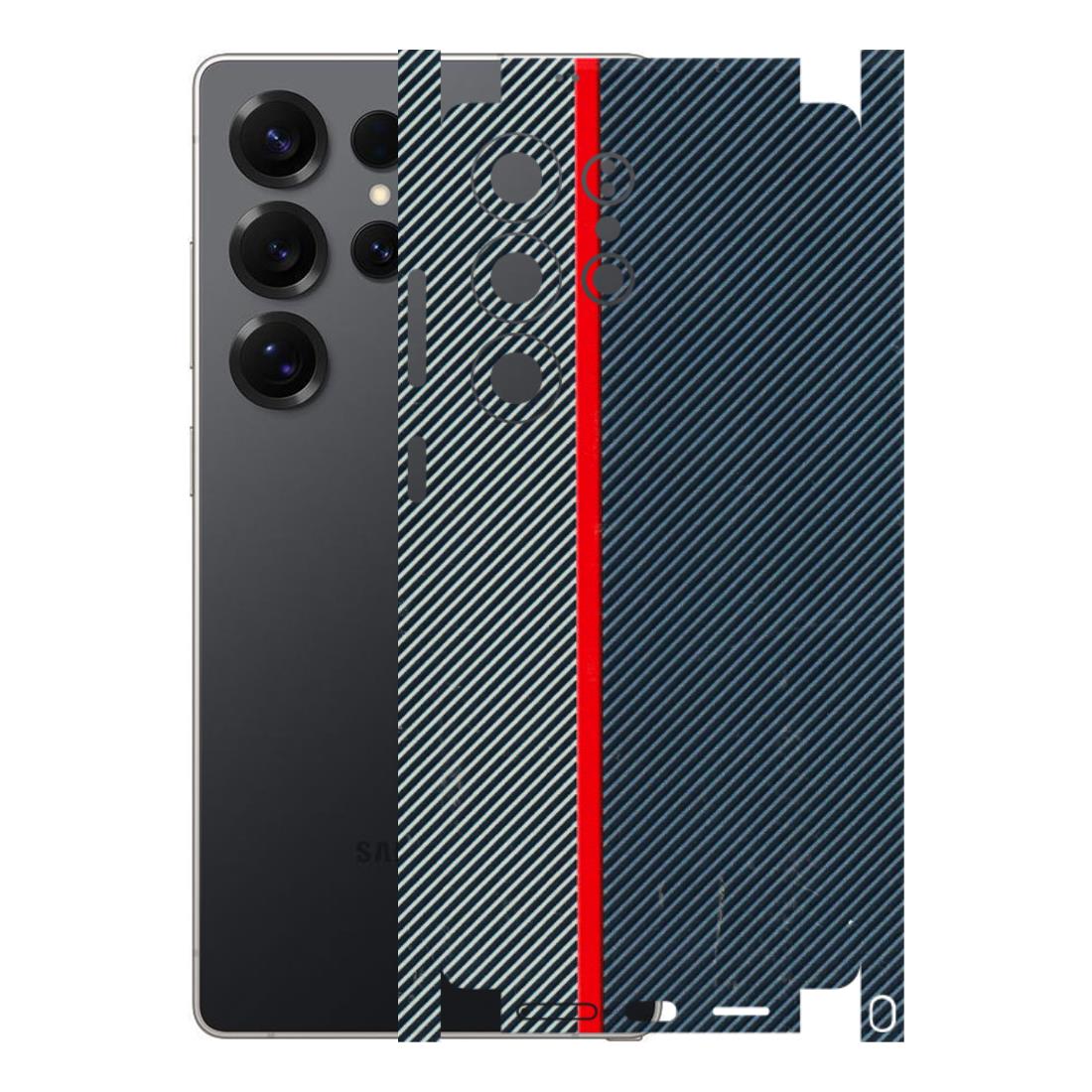 Samsung A/S Series Phone Skins (All Models) - Blue Sober Lines - 3D Embossed Finish (L-305) Samsung Galaxy S25 Ultra (5G)