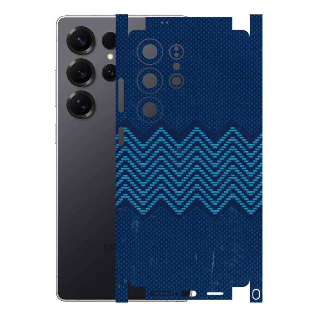 Samsung A/S Series Phone Skins (All Models) - Blue Sober Waves - 3D Embossed Finish (L-306) Samsung Galaxy S25 Ultra (5G)
