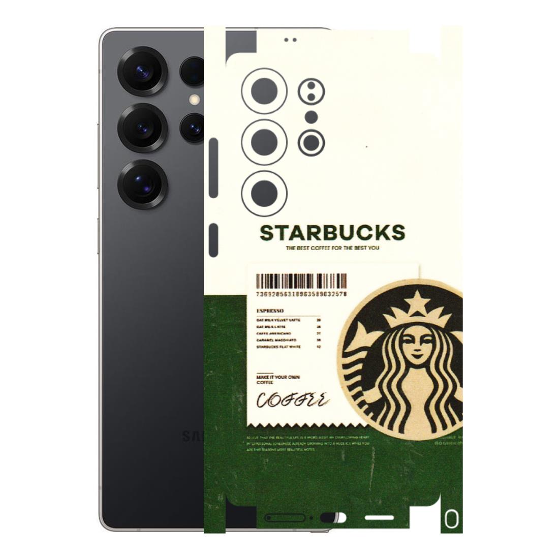 Samsung A/S Series Phone Skins (All Models) - Starbucks Barcode - 3D Embossed Finish (L-308) Samsung Galaxy S25 Ultra (5G)