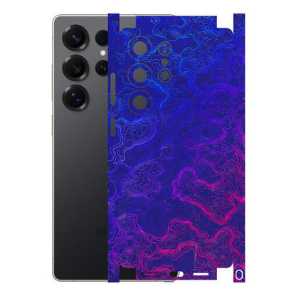 Samsung A/S Series Phone Skins (All Models) - Purple Ripples Swirl - 3D Embossed Finish (L-314) Samsung Galaxy S25 Ultra (5G)