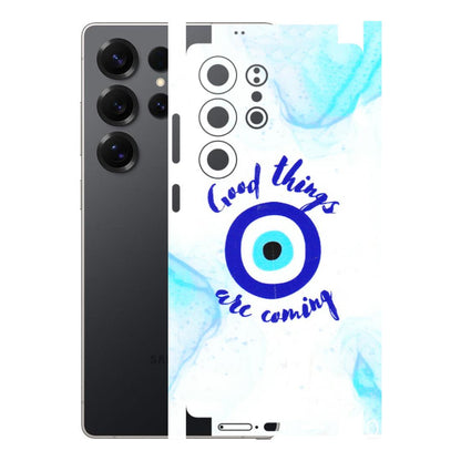Samsung A/S Series Phone Skins (All Models) - Evil Eye Good Things Are Coming - 3D Embossed Finish (L-322) Samsung Galaxy S25 Ultra (5G)