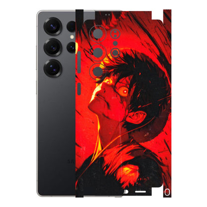 Samsung A/S Series Phone Skins (All Models) - D.Luffy Power Up One Piece Anime - 3D Embossed Finish (L-326) Samsung Galaxy S25 Ultra (5G)