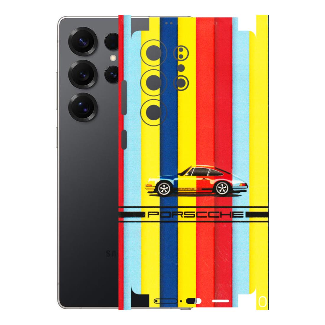 Samsung A/S Series Phone Skins (All Models) - Multicolour Porche - 3D Embossed Finish (L-39) Samsung Galaxy S25 Ultra (5G)