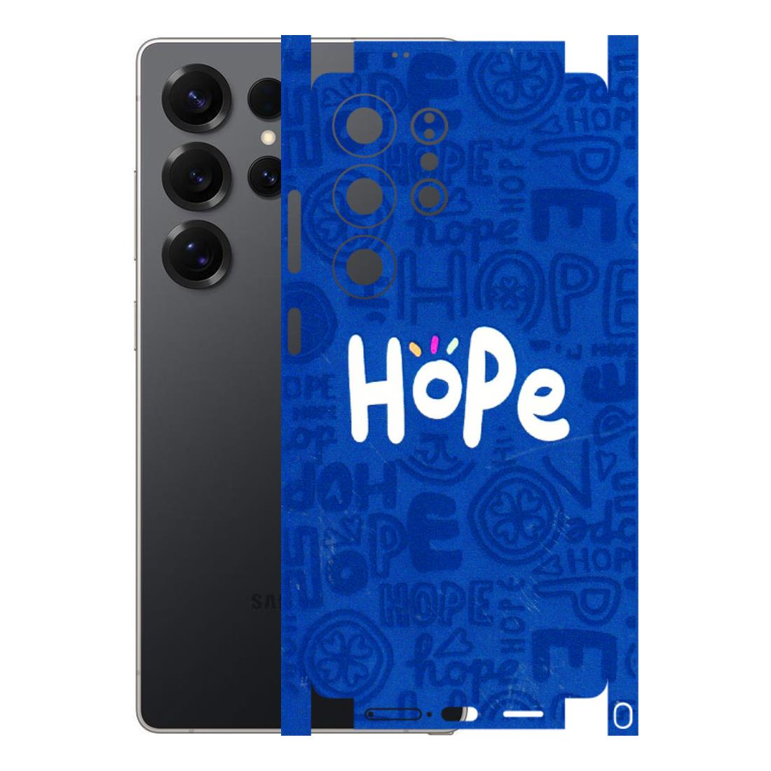 Samsung A/S Series Phone Skins (All Models) - Hope Doodles Blue - 3D Embossed Finish (L-43) Samsung Galaxy S25 Ultra (5G)