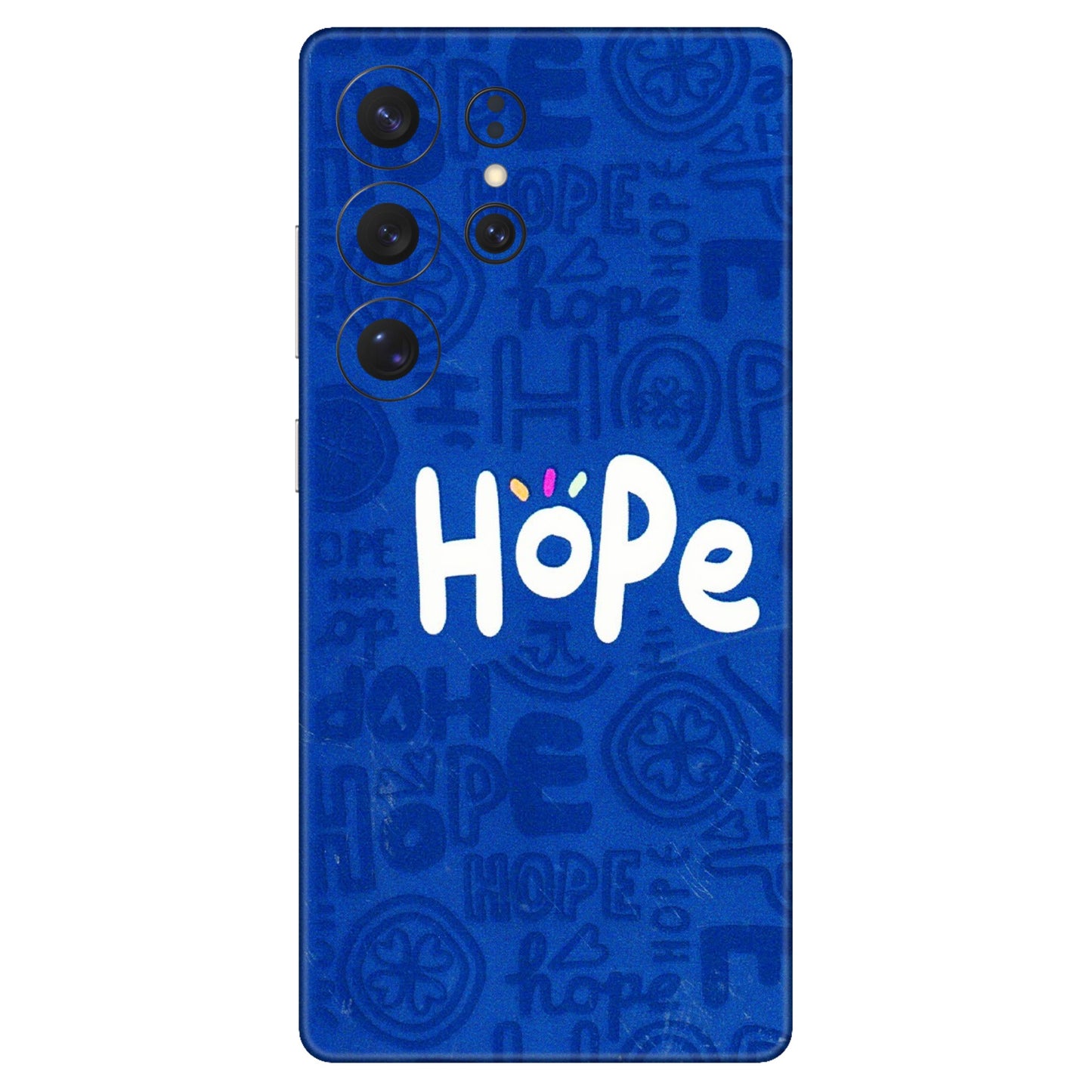 Samsung A/S Series Phone Skins (All Models) - Hope Doodles Blue - 3D Embossed Finish (L-43) Samsung Galaxy S25 Ultra (5G)