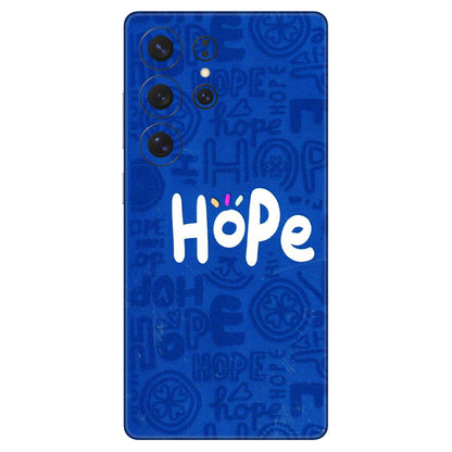 Samsung A/S Series Phone Skins (All Models) - Hope Doodles Blue - 3D Embossed Finish (L-43) Samsung Galaxy S25 Ultra (5G)