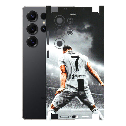 Samsung A/S Series Phone Skins (All Models) - Ronaldo CR7 Crazy - 3D Embossed Finish (L-44) Samsung Galaxy S25 Ultra (5G)