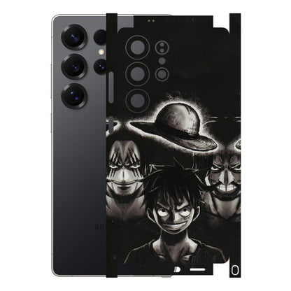 Samsung A/S Series Phone Skins (All Models) - Black Luffy Hat - 3D Embossed Finish (L-57) Samsung Galaxy S25 Ultra (5G)